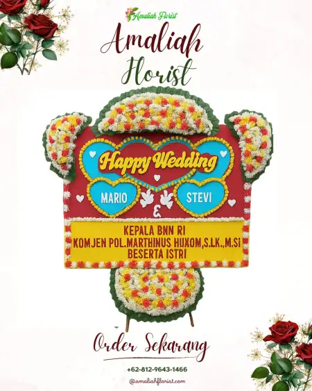 Papan Bunga Pernikahan Rajekwesi